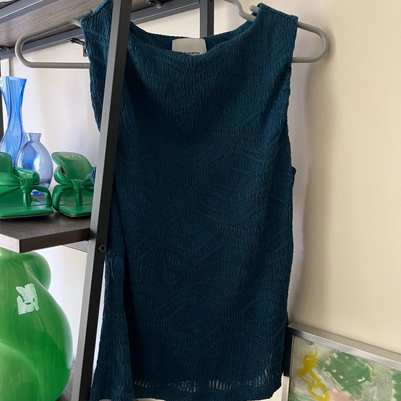 Reformation Blue Ruched Tank Top - Picture 5 of 6